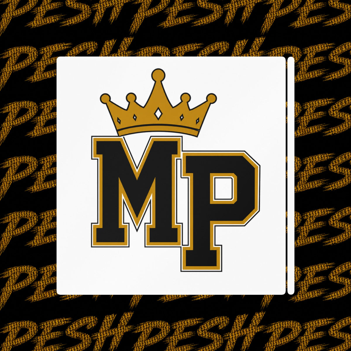 Mr. Pesh Crowned Vinyl Sticker — Kiss-Cut Decal