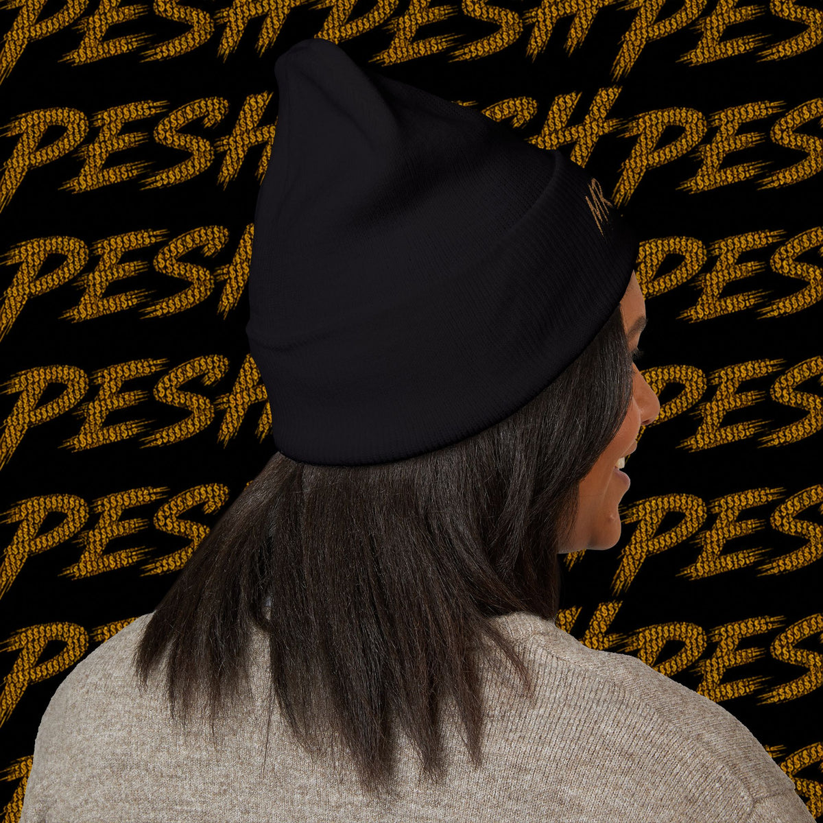 Embroidered 'MR. PESH' Cuffed Beanie
