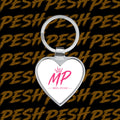 Heart Keychain — Personalized 'MP' Monogram Heart Keyring (Mrs. Pesh)