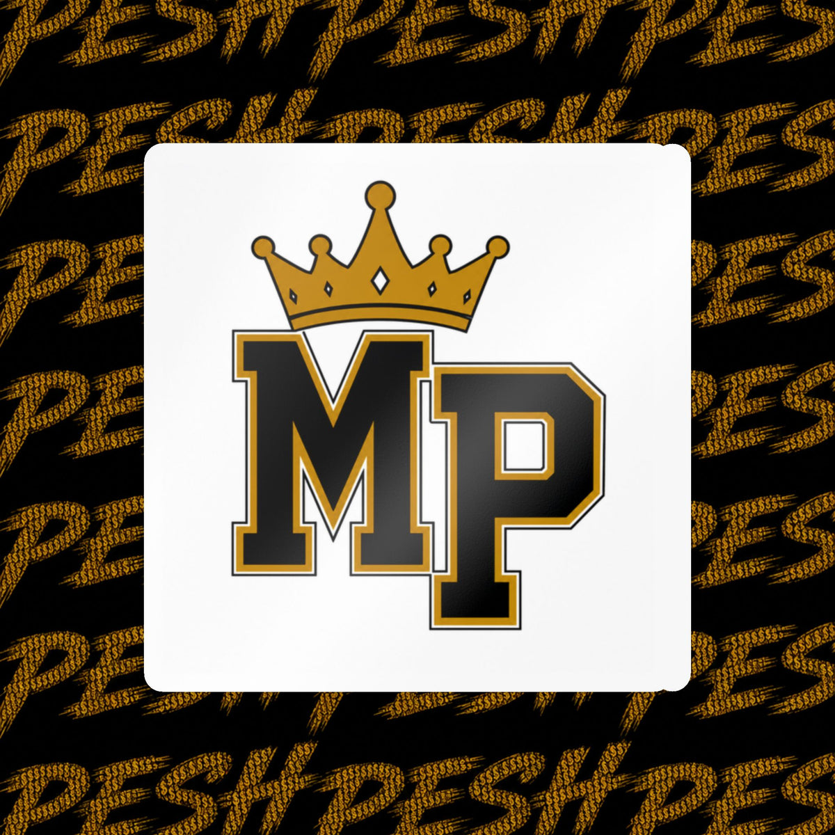 Mr. Pesh Crowned Vinyl Sticker — Kiss-Cut Decal