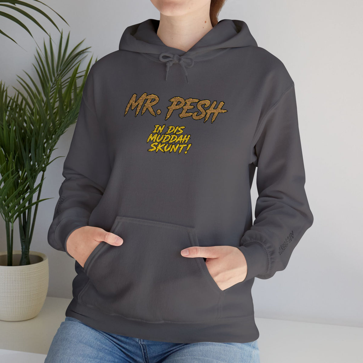 Mr. Pesh Gold Script Hoodie