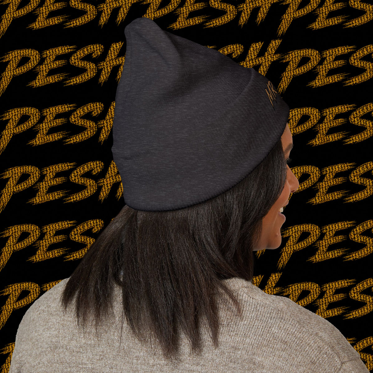 Embroidered 'MR. PESH' Cuffed Beanie