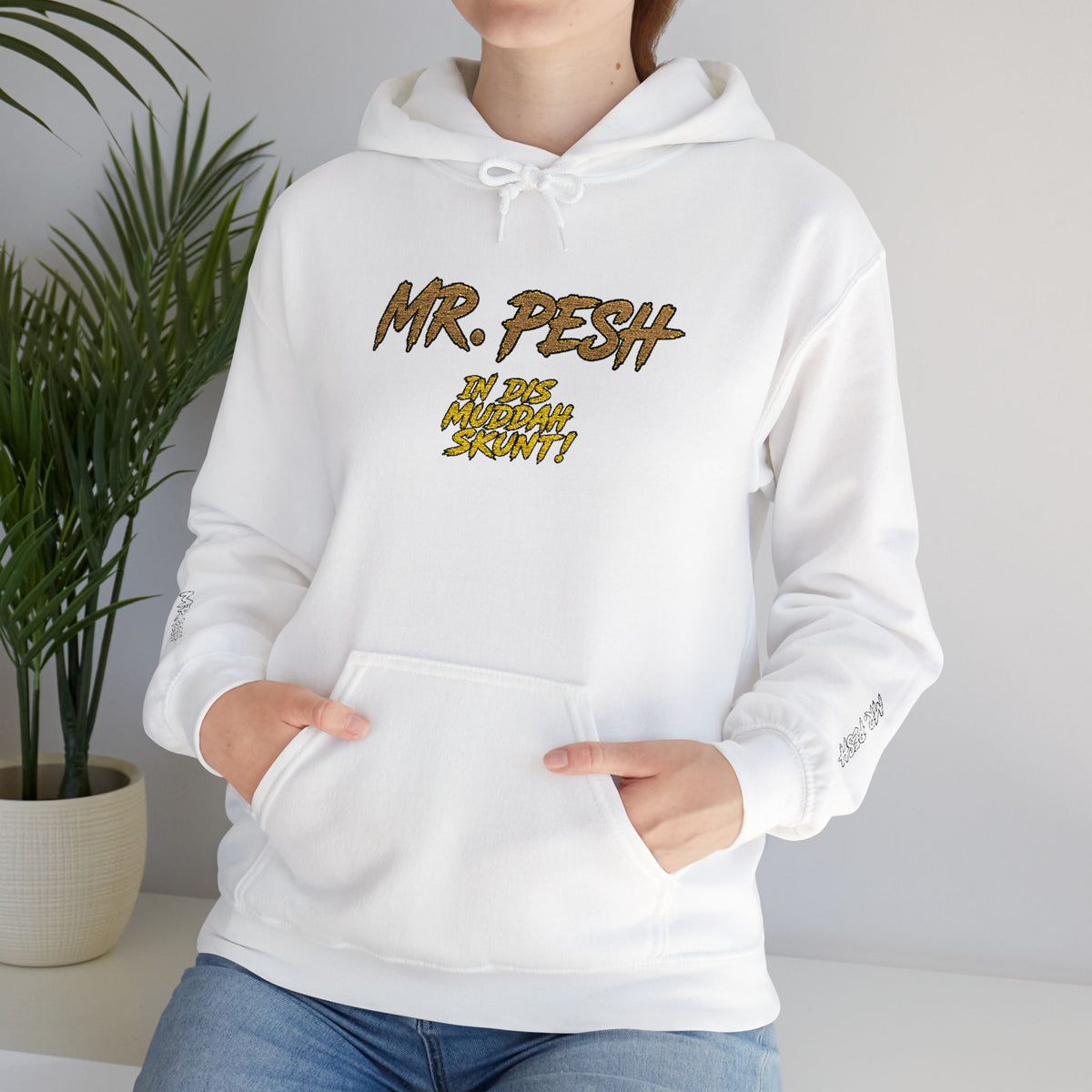 Mr. Pesh Gold Script Hoodie