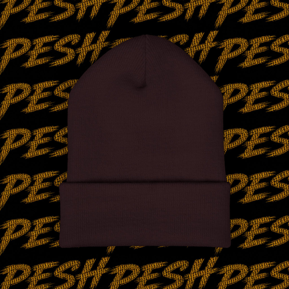 Embroidered 'MR. PESH' Cuffed Beanie