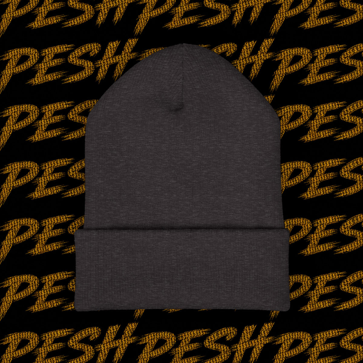 Embroidered 'MR. PESH' Cuffed Beanie