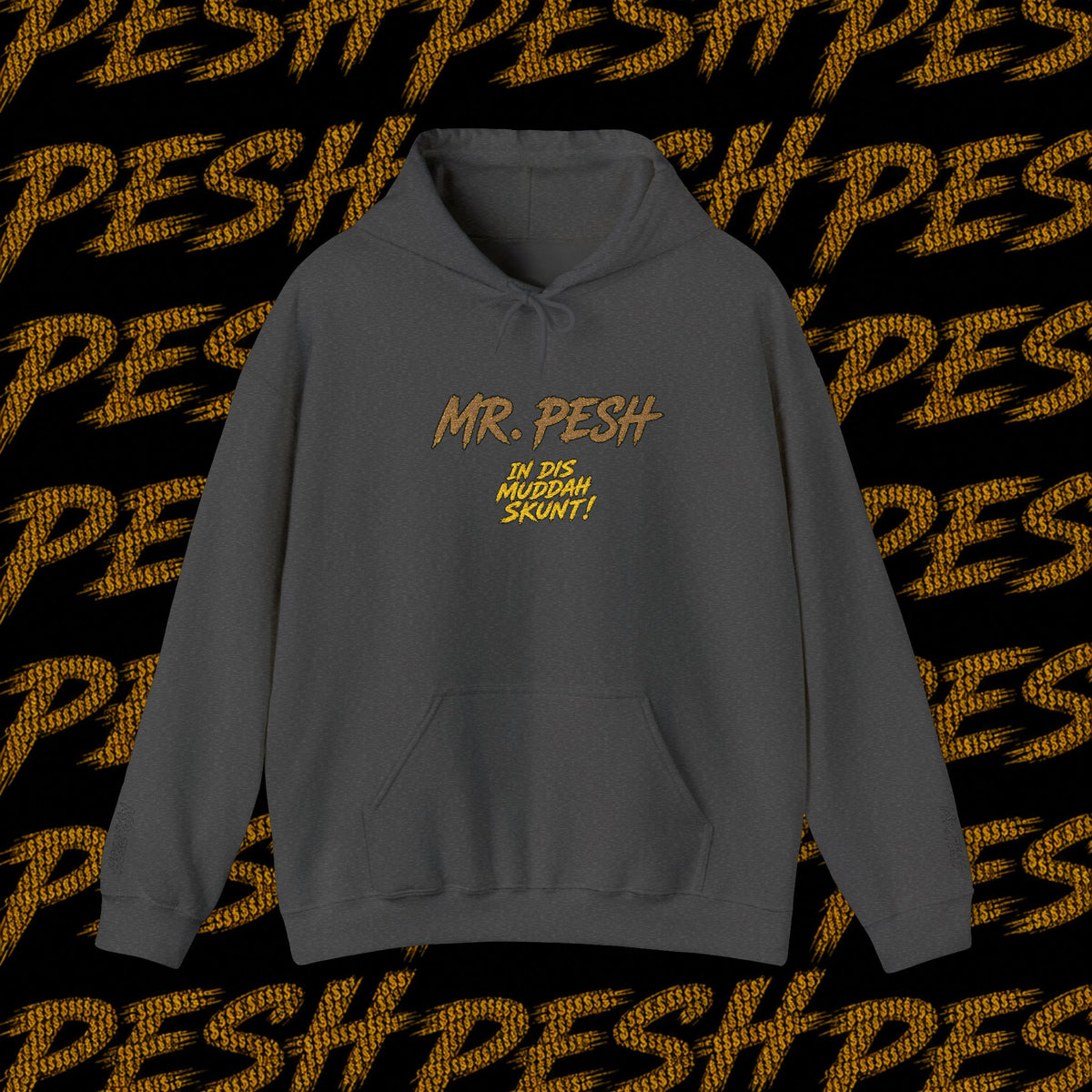 Mr. Pesh Gold Script Hoodie