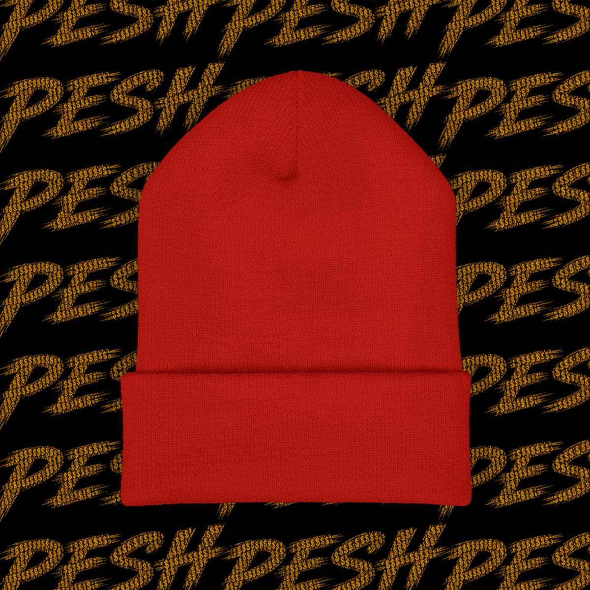 Embroidered 'MR. PESH' Cuffed Beanie