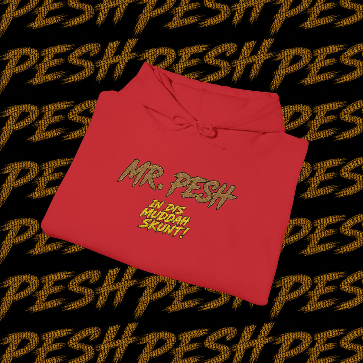 Mr. Pesh Gold Script Hoodie