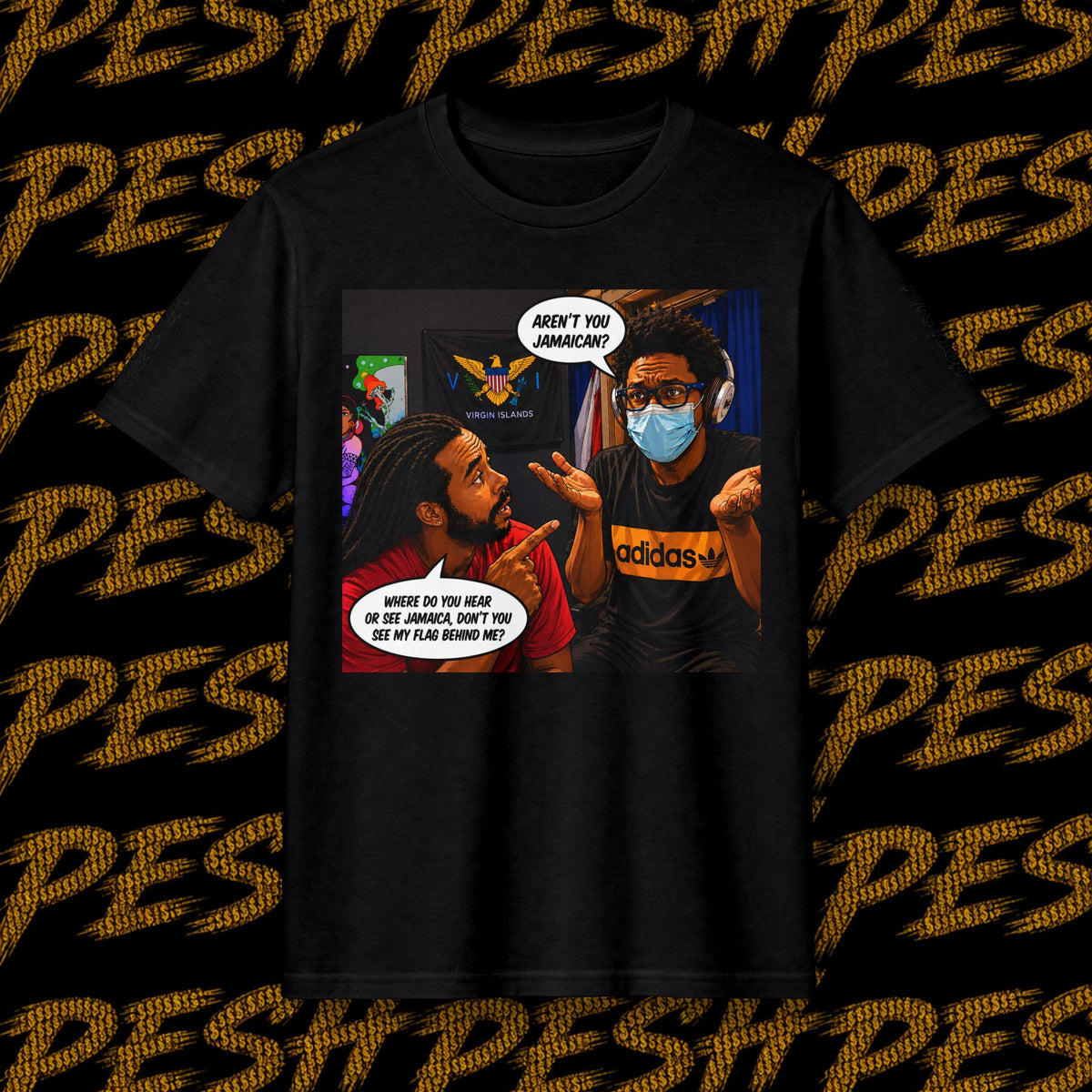 Concert T-Shirt — Mr. Pesh Comic-Style "In Dis Muddah Skunt" Graphic Tee