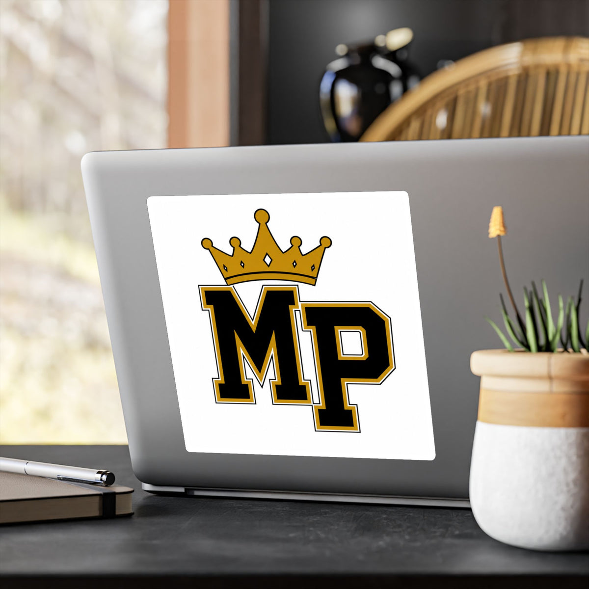 Mr. Pesh Crowned Vinyl Sticker — Kiss-Cut Decal