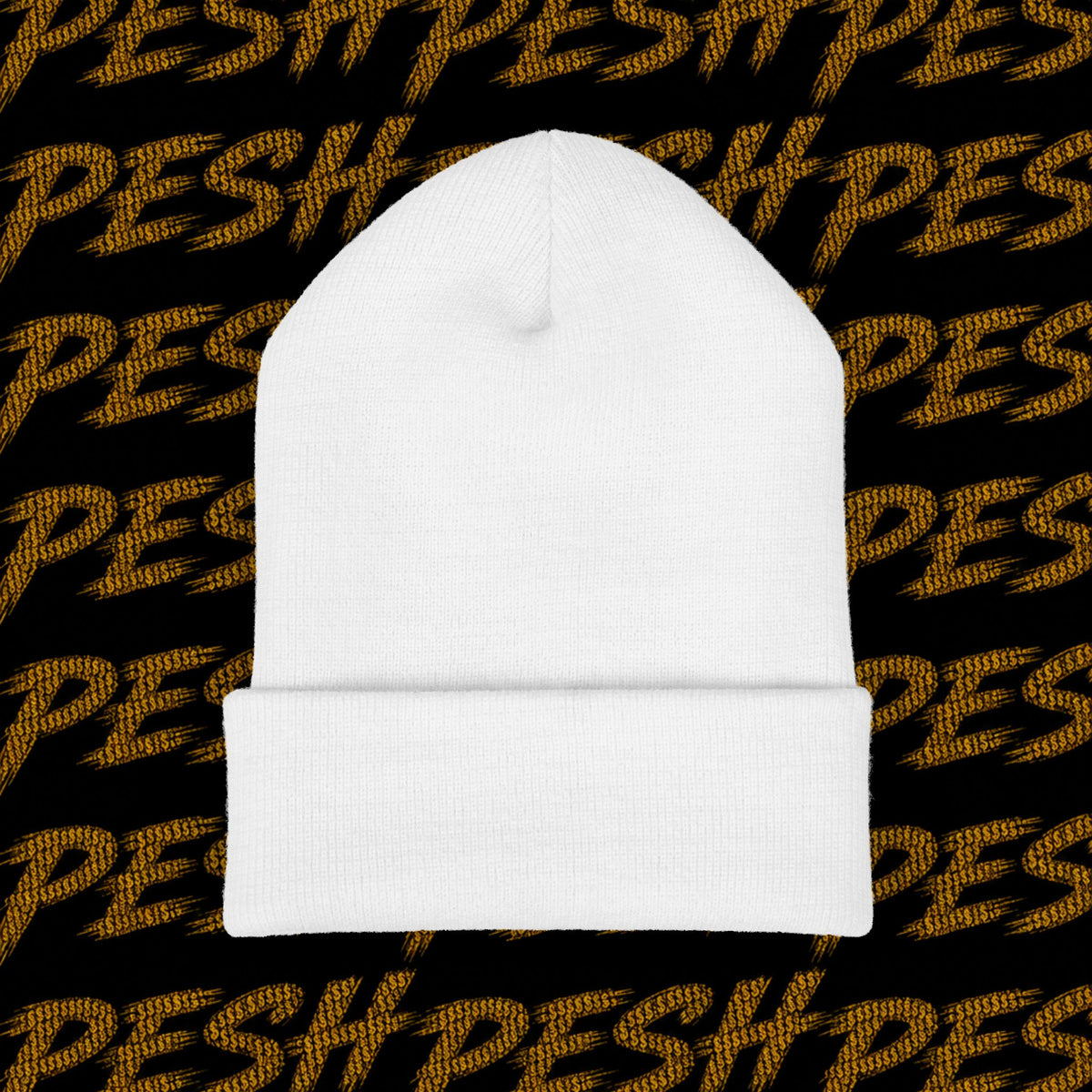 Embroidered 'MR. PESH' Cuffed Beanie
