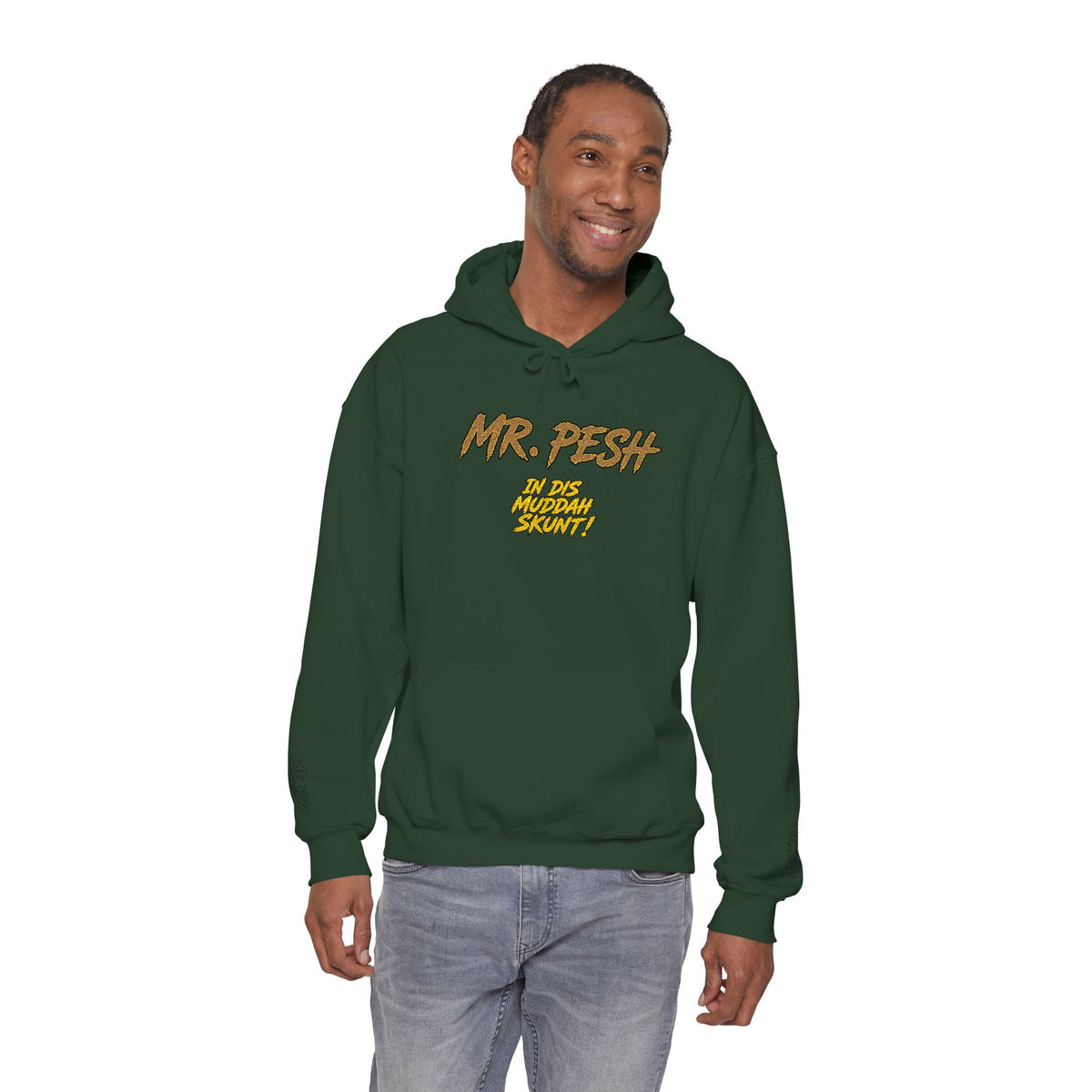 Mr. Pesh Gold Script Hoodie