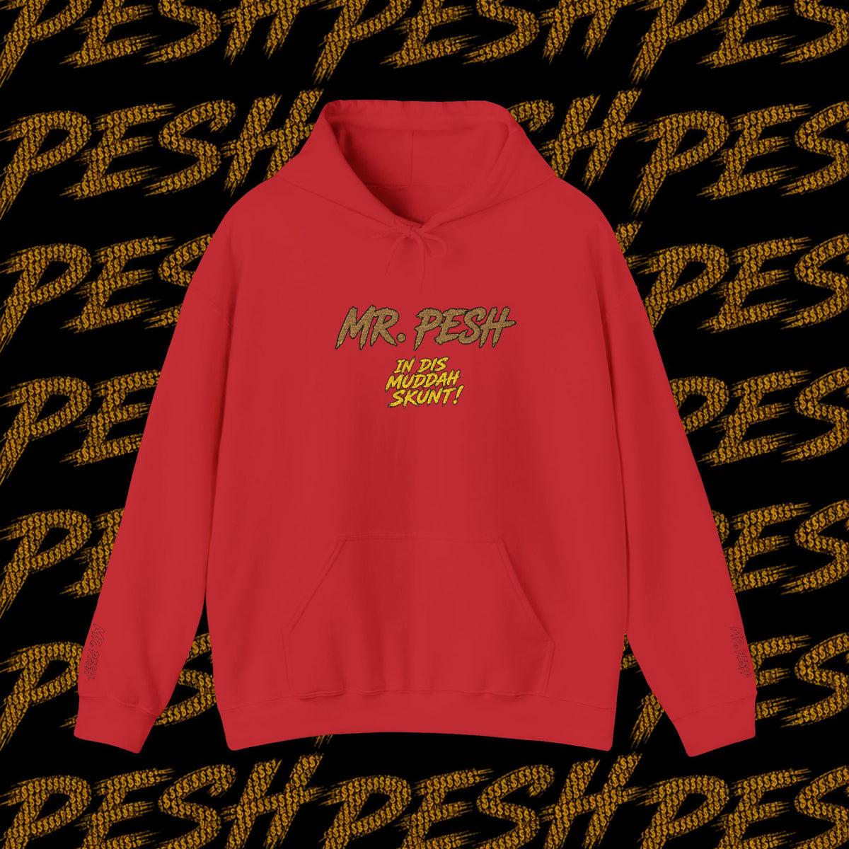 Mr. Pesh Gold Script Hoodie