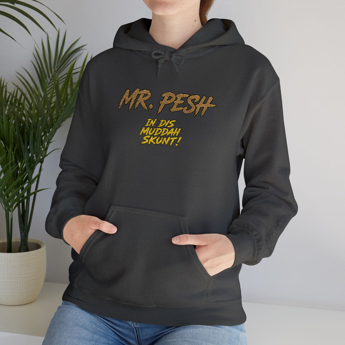 Mr. Pesh Gold Script Hoodie
