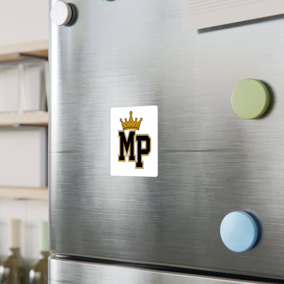 Mr. Pesh Crowned Vinyl Sticker — Kiss-Cut Decal