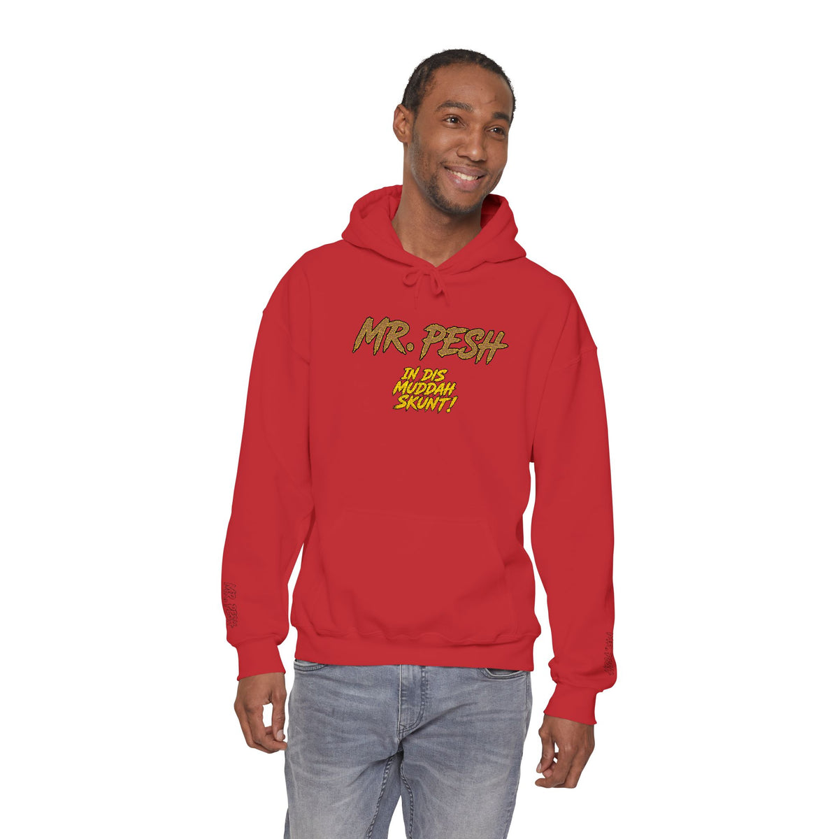 Mr. Pesh Gold Script Hoodie