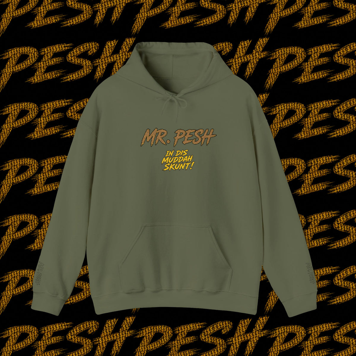 Mr. Pesh Gold Script Hoodie