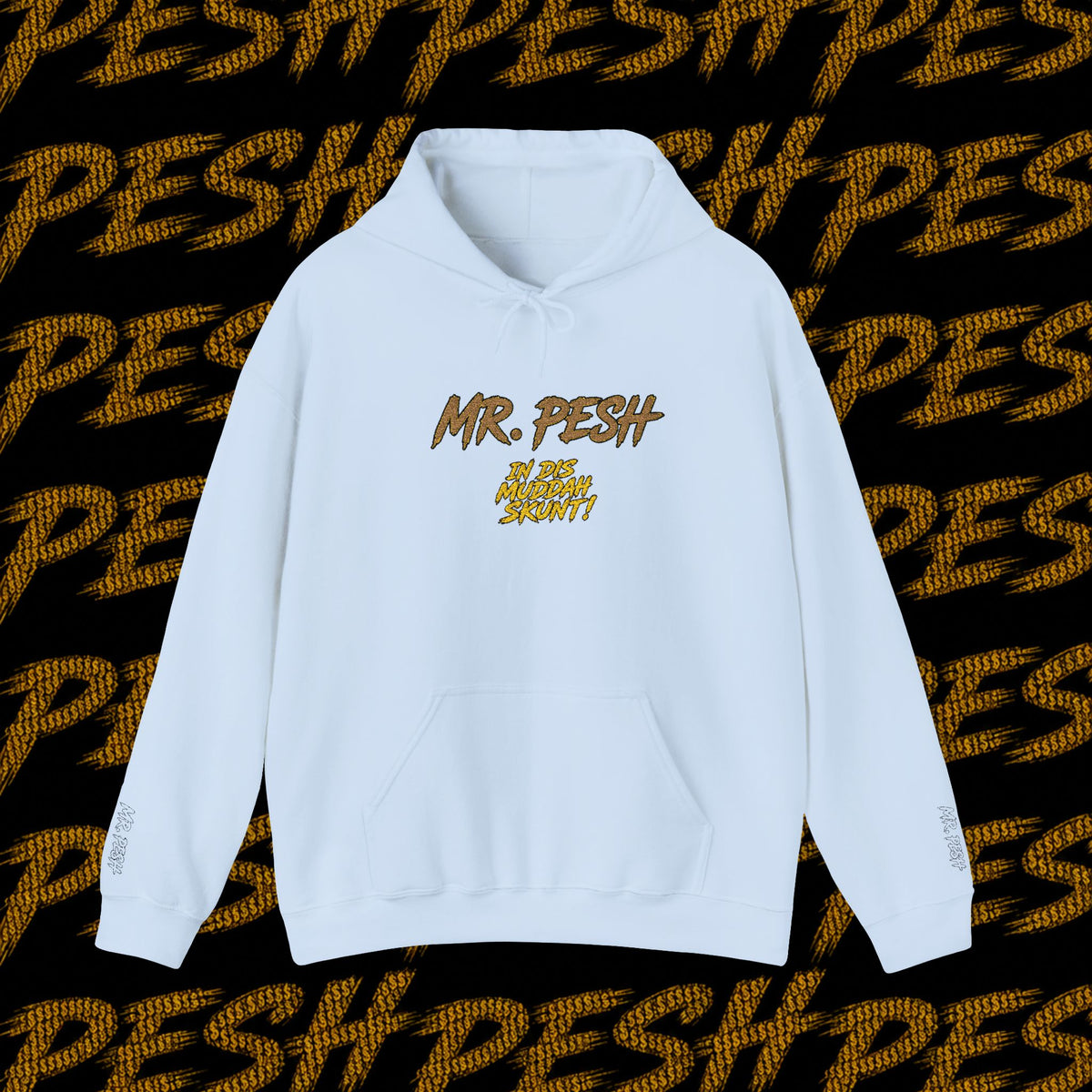 Mr. Pesh Gold Script Hoodie