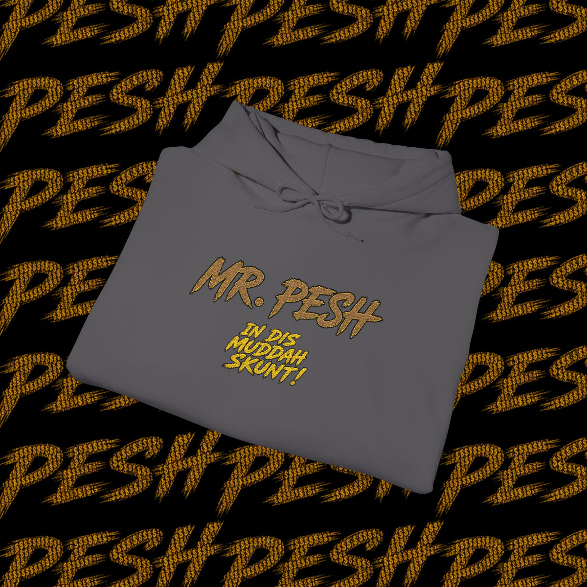 Mr. Pesh Gold Script Hoodie