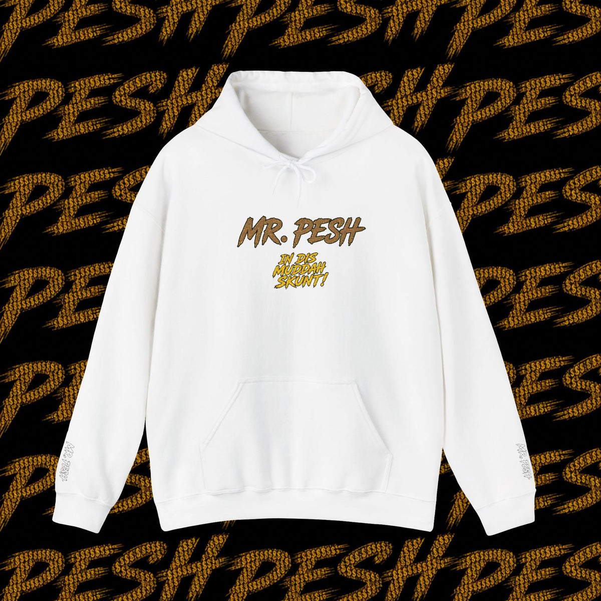 Mr. Pesh Gold Script Hoodie