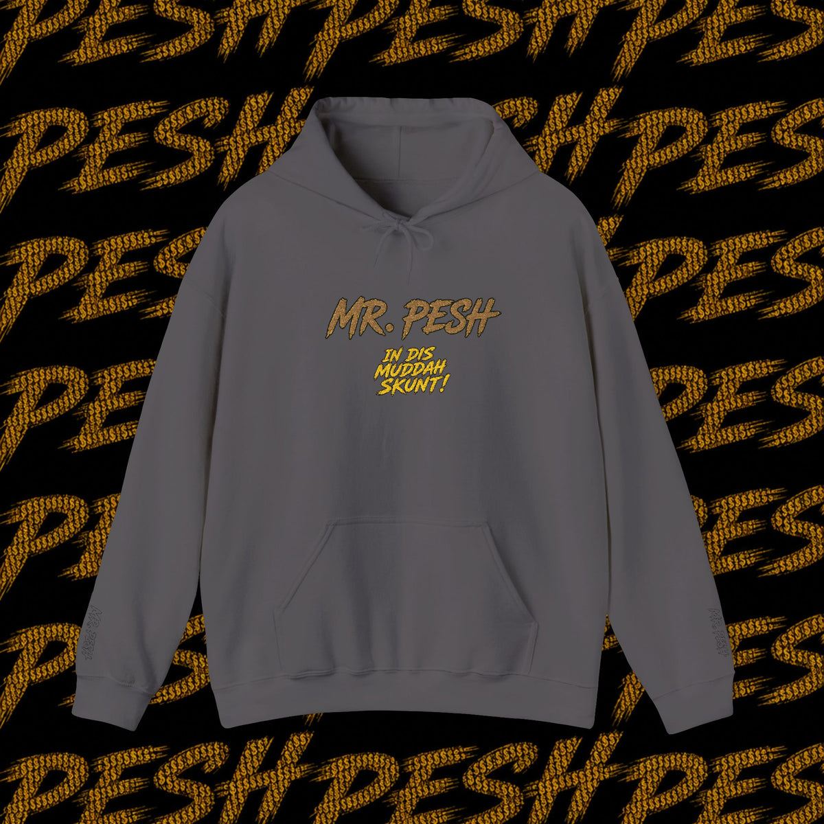 Mr. Pesh Gold Script Hoodie