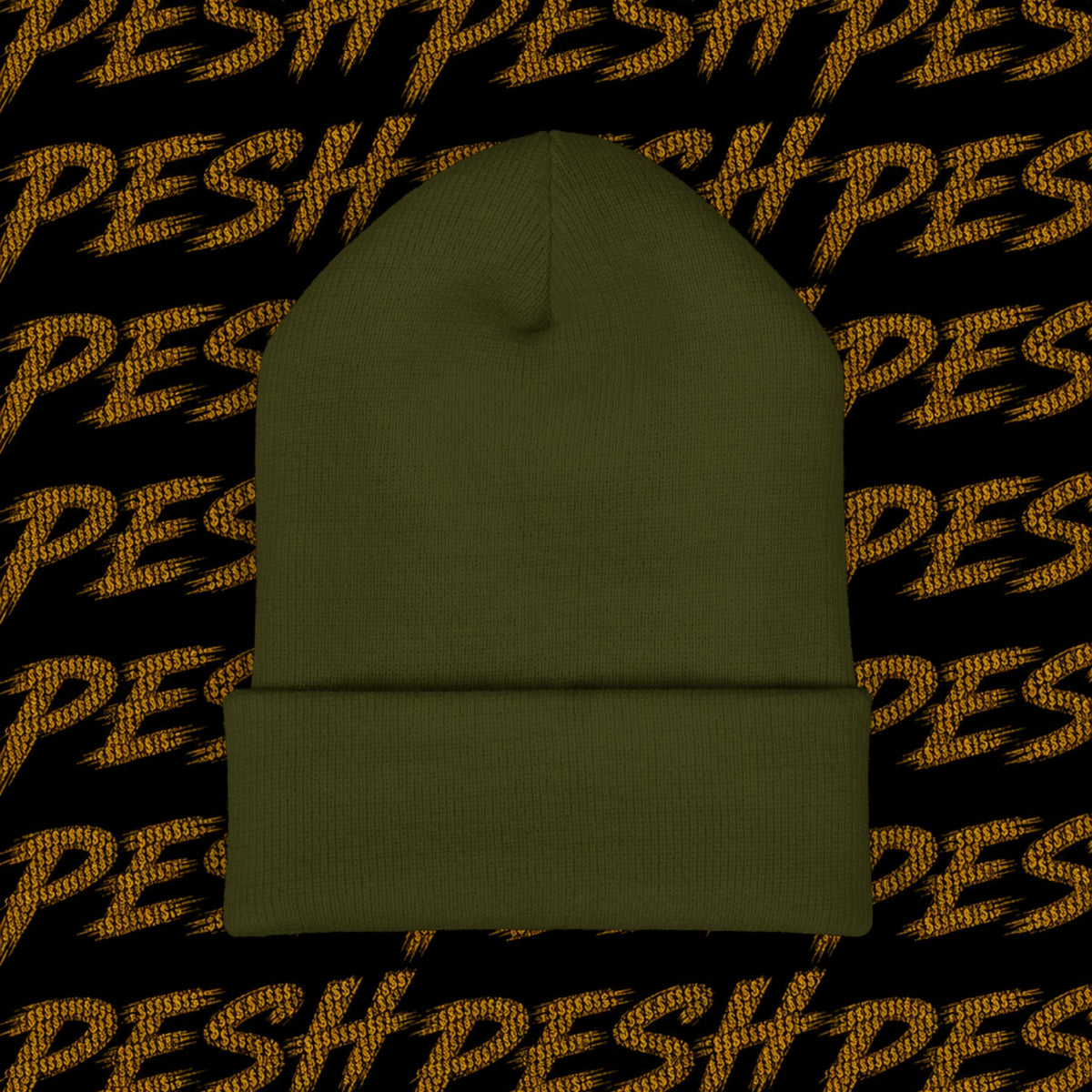 Embroidered 'MR. PESH' Cuffed Beanie