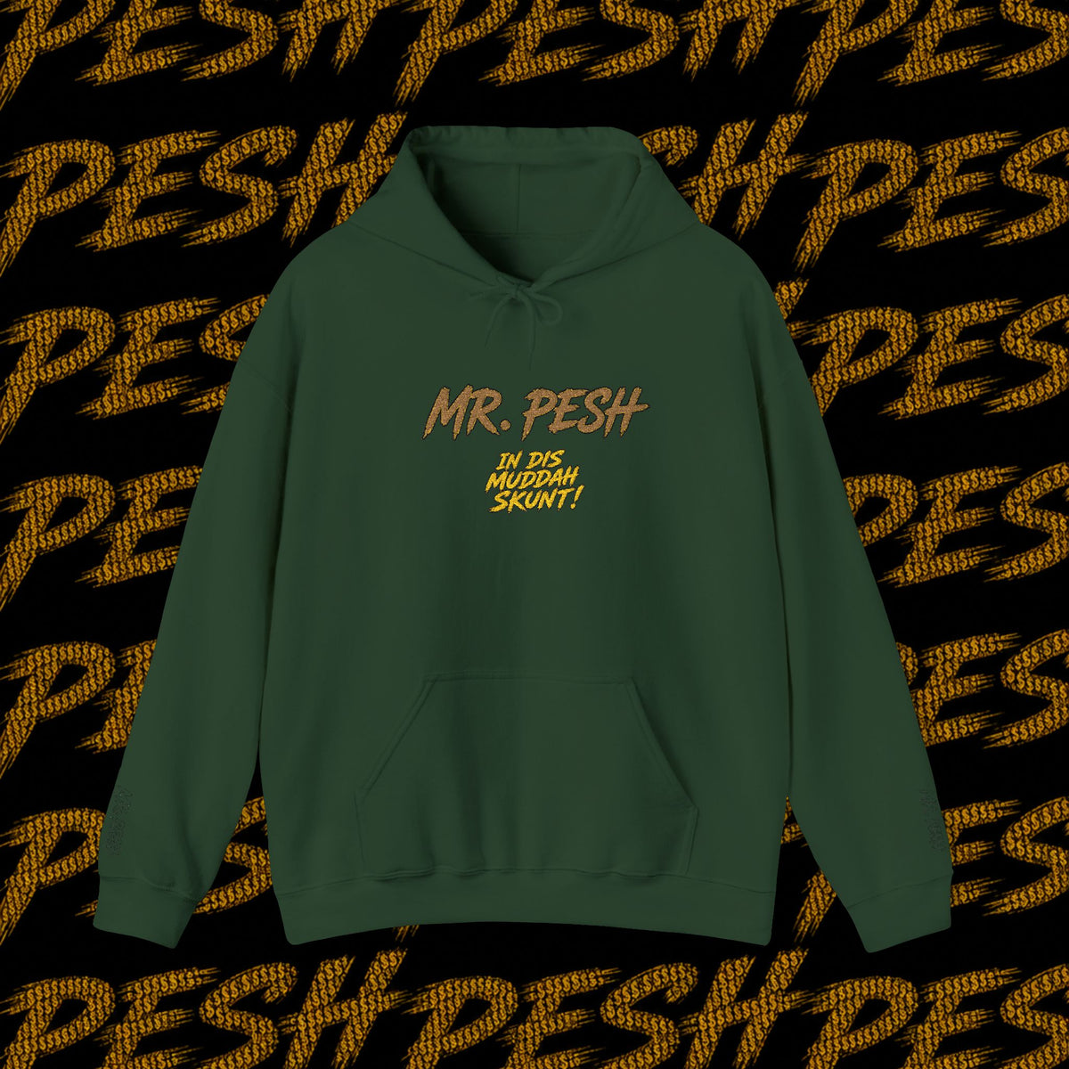 Mr. Pesh Gold Script Hoodie