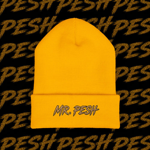 Embroidered 'MR. PESH' Cuffed Beanie