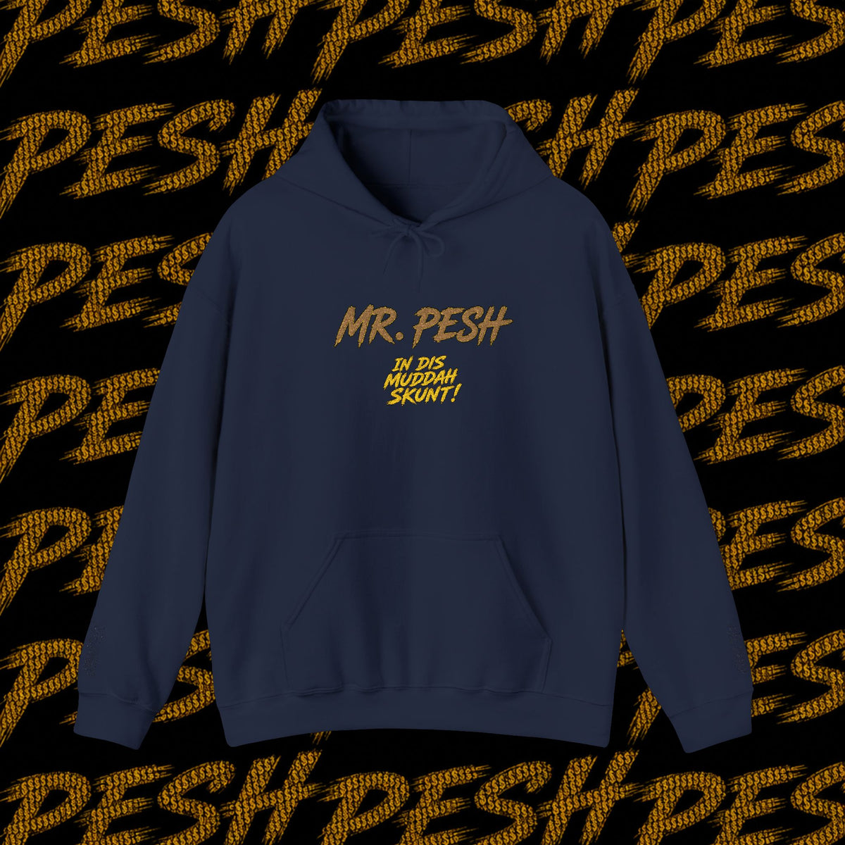 Mr. Pesh Gold Script Hoodie