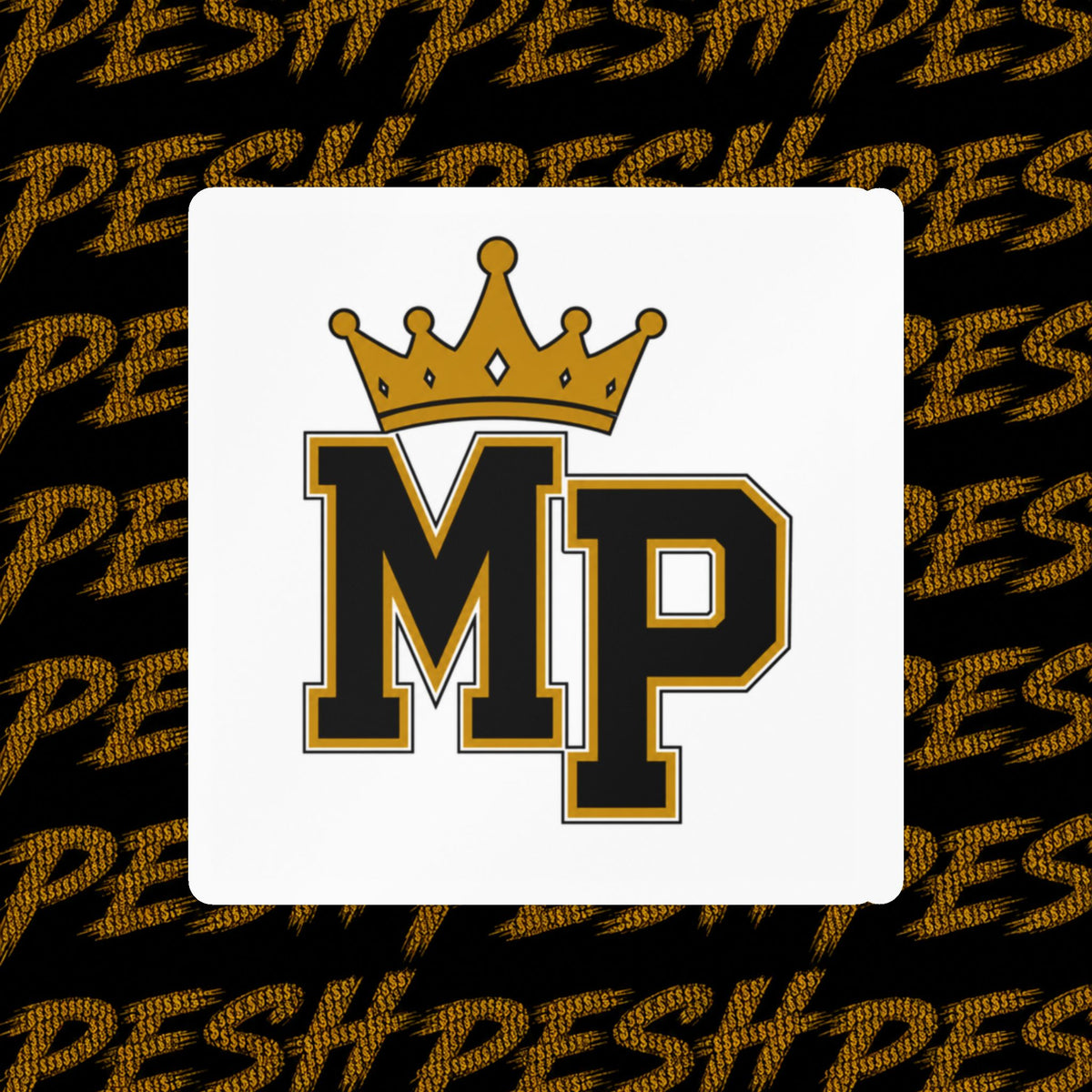 Mr. Pesh Crowned Vinyl Sticker — Kiss-Cut Decal