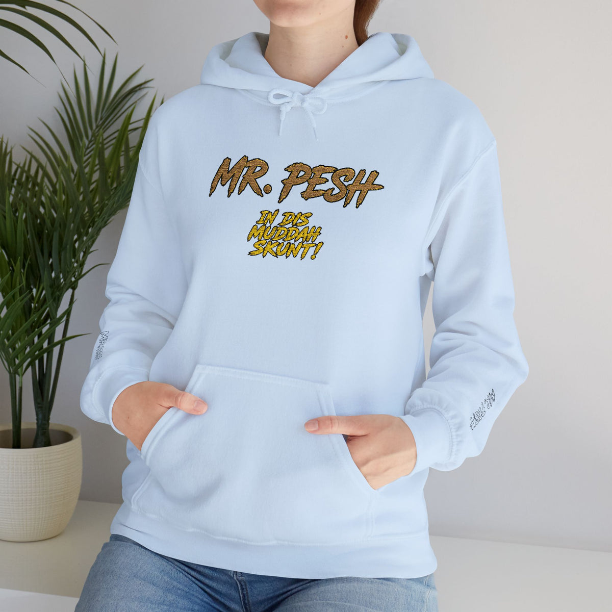 Mr. Pesh Gold Script Hoodie
