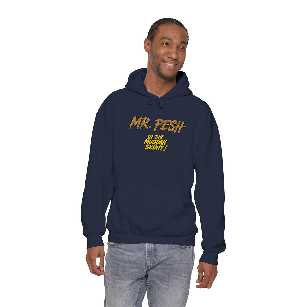 Mr. Pesh Gold Script Hoodie